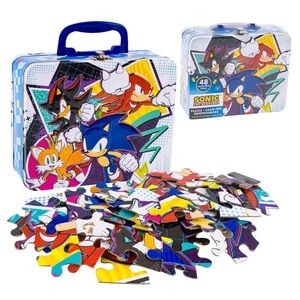 NIB Sonic the Hedgehog Floor Puzzle & Sonic Tin Lunch Box Puzzle